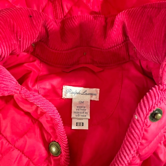 Ralph Lauren Quilted Hooded Jacket - 12 months - Picture 2 of 6